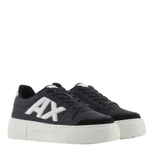 Armani Exchange Black and White Logo Sneakers
